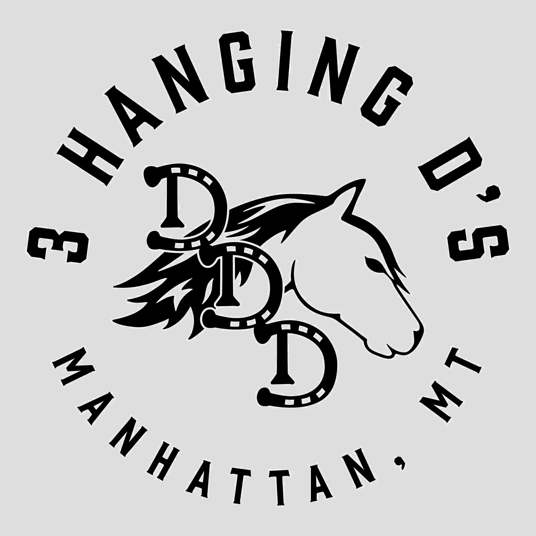 Three Hanging Ds Horse Boarding Logo